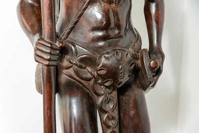 Carved Wood Indian Warrior