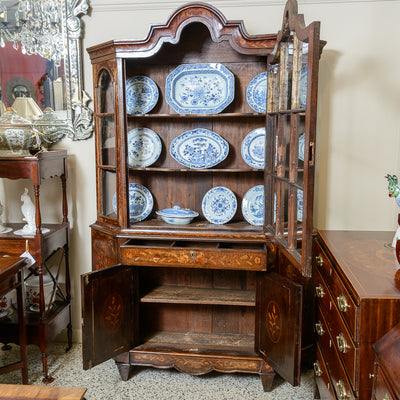 Dutch Marquetry Display Cabinet