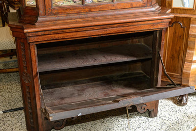 Antique Dutch Oak Display Cabinet