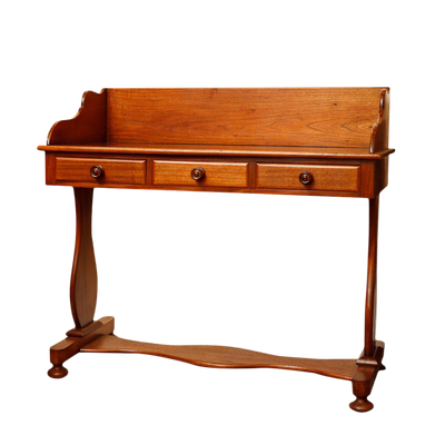 Mahogany Three-Drawer Antique English Wash Stand