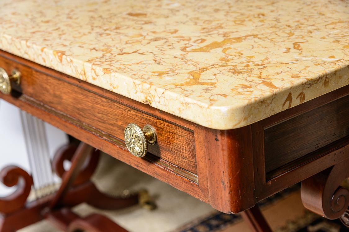 Marble Top Writing / Sofa Table