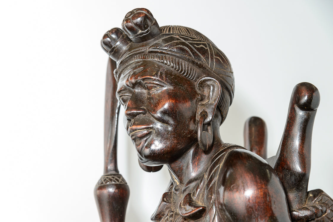 Carved Wood Indian Warrior