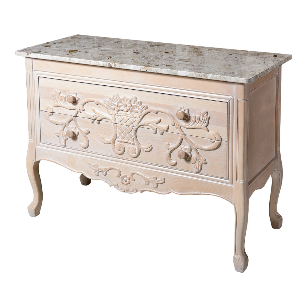 Marble Top Painted Chest -A Pair Available