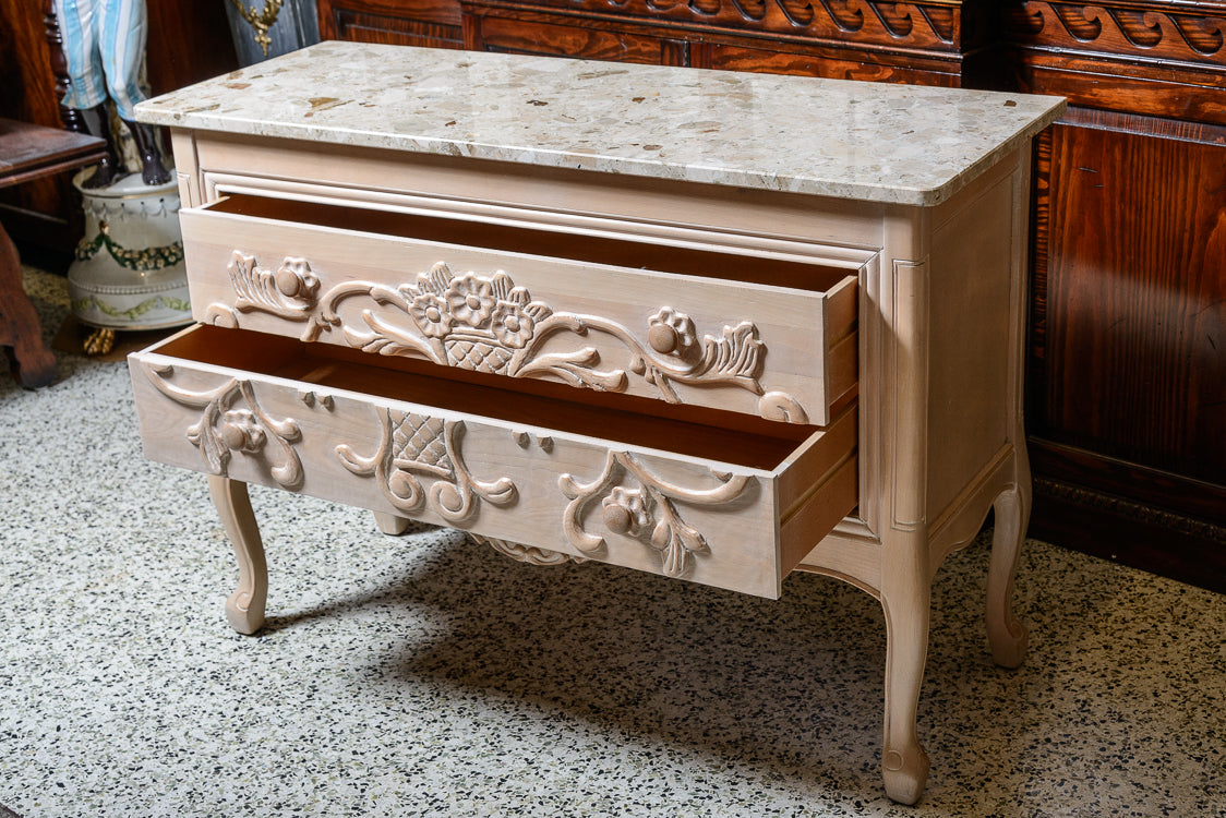 Marble Top Painted Chest