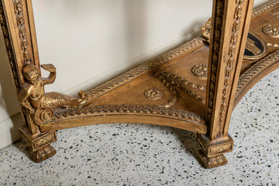 Pair of Faux Marble Top Consoles