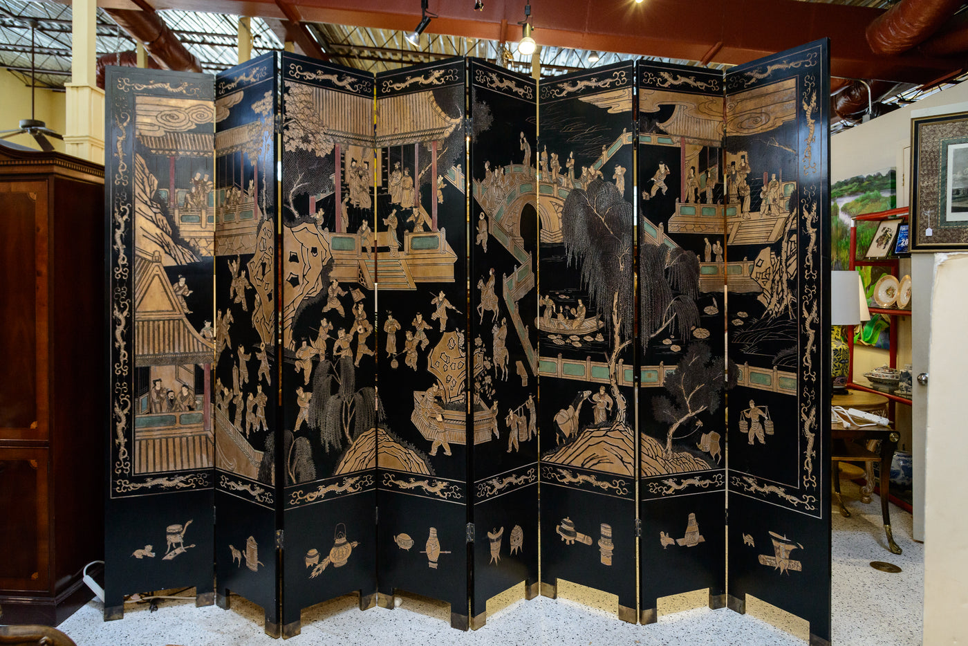 Large Eight Panel Room Screen