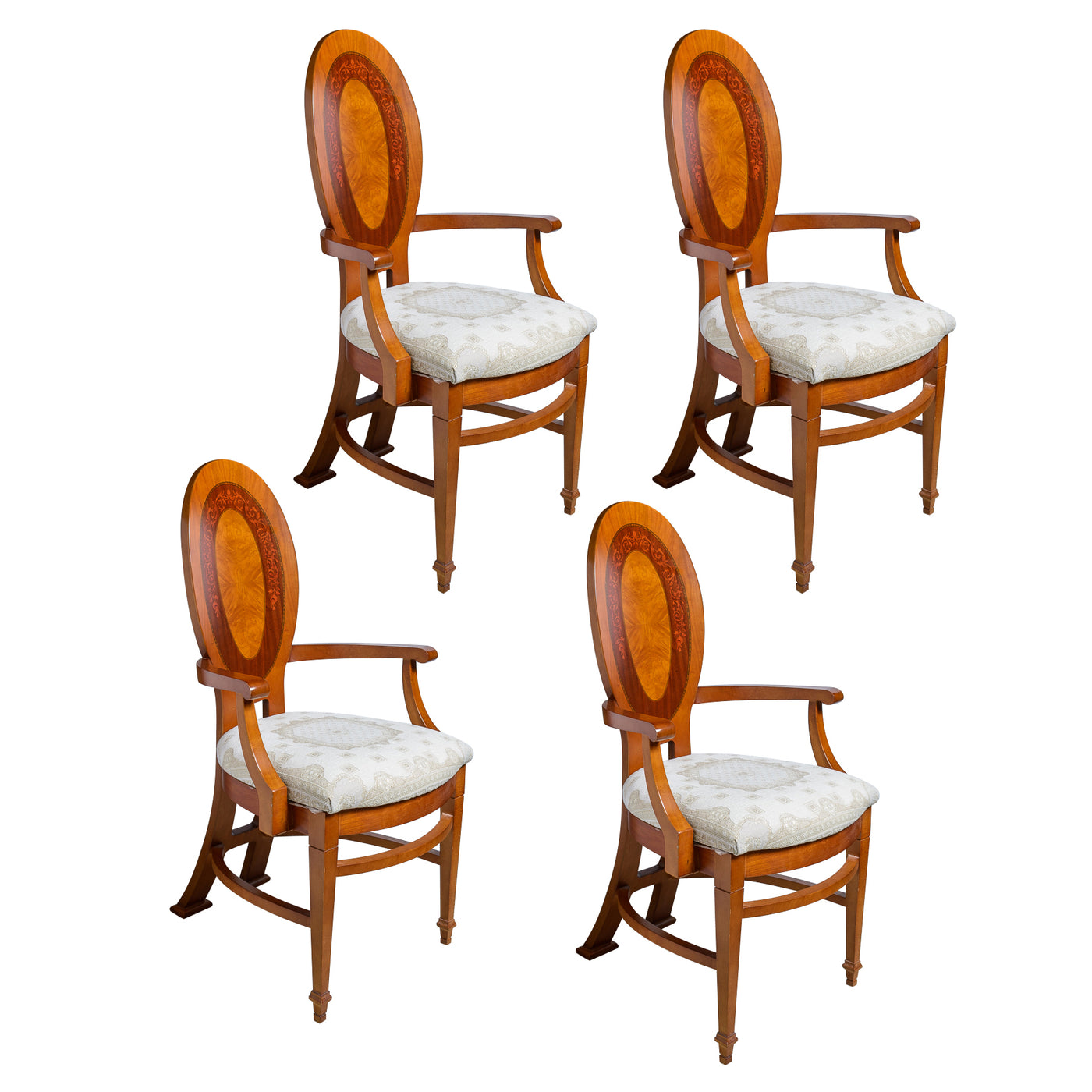 Set of Four Oval Back Chairs