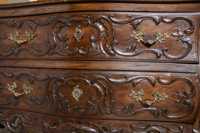French Walnut Bowfront Chest