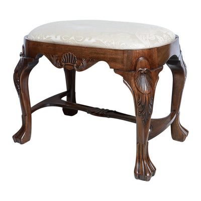 Upholstered Oval Footstool