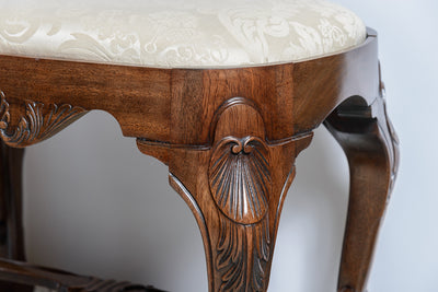 Upholstered Oval Footstool