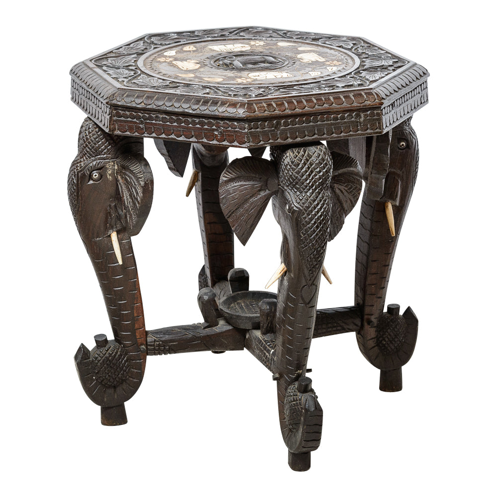 Vintage Octagonal Elephant Table