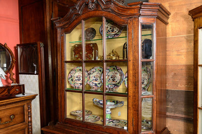 Antique Dutch Oak Display Cabinet