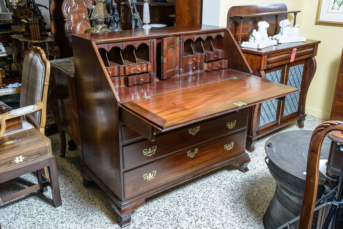 Antique English Mahogany Slant Front Desk