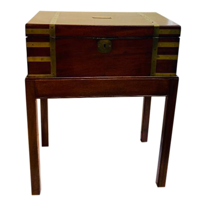 Antique English Mahogany Writing Box Table – The Elephant's Foot ...