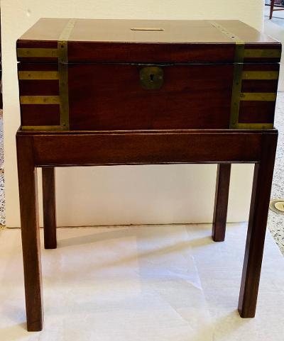 Antique English Mahogany Writing Box Table