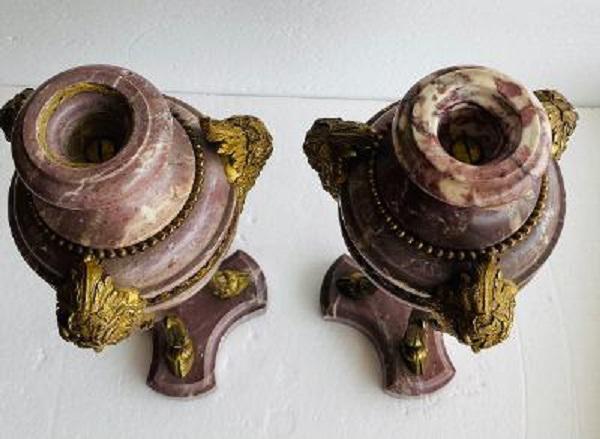 Antique French Marble and Gilt Bronze Mounts