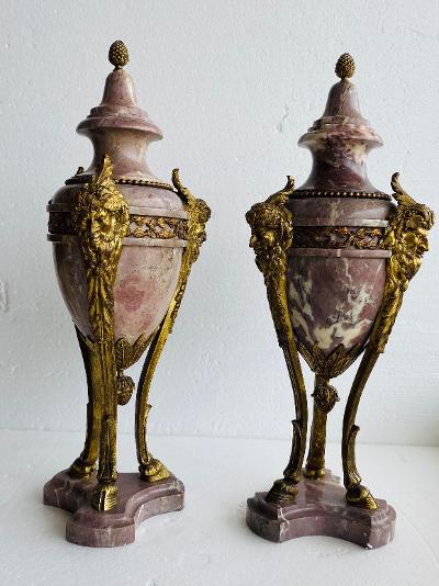 Antique French Marble and Gilt Bronze Mounts
