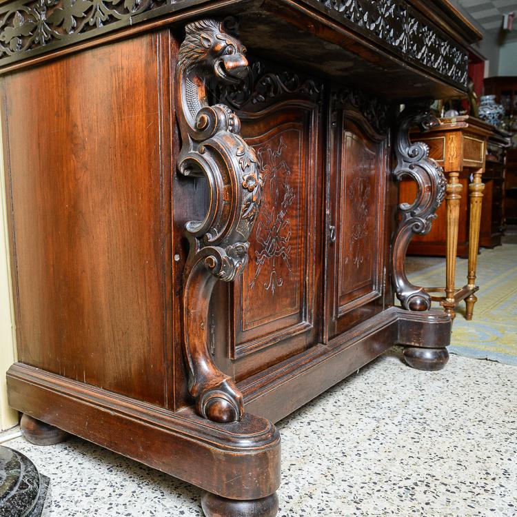Antique Italian Bookcase/Display Cabinet