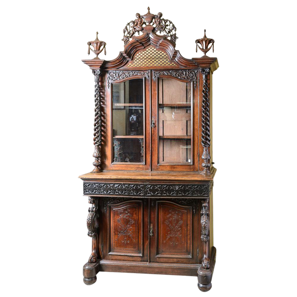 Antique Italian Bookcase/Display Cabinet