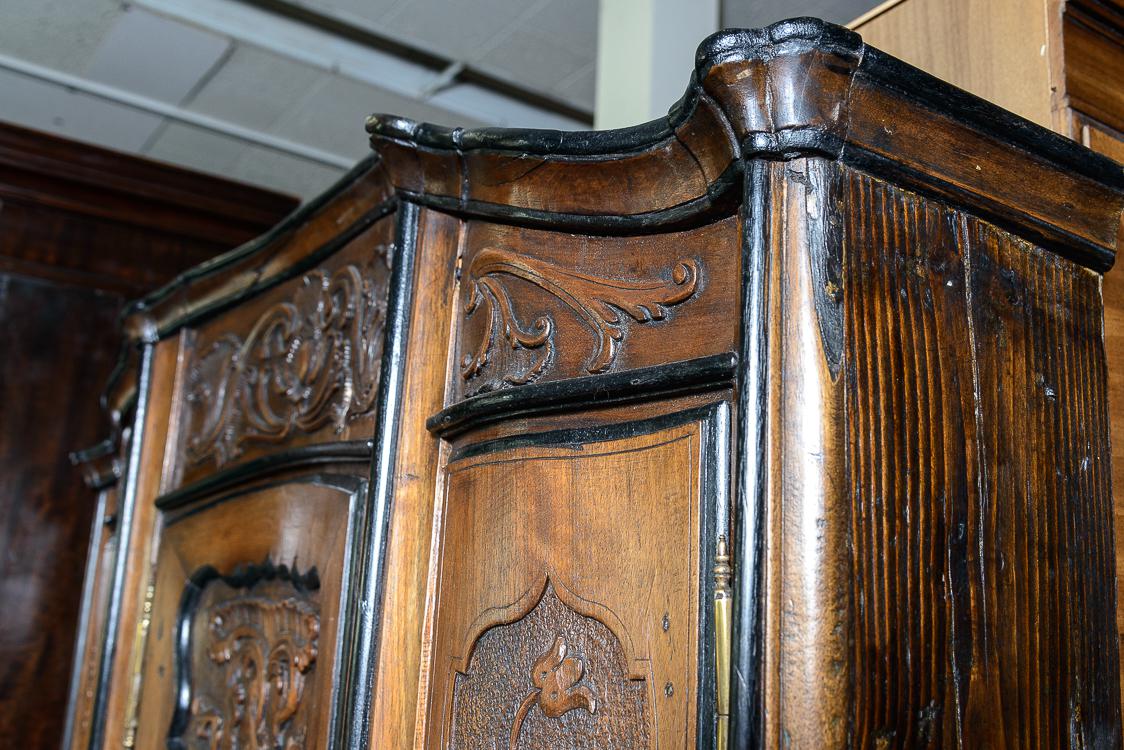 Antique Portuguese Cabinet With Four Seasons Carving