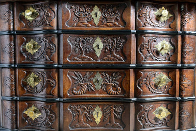 Antique Portuguese Cabinet With Four Seasons Carving