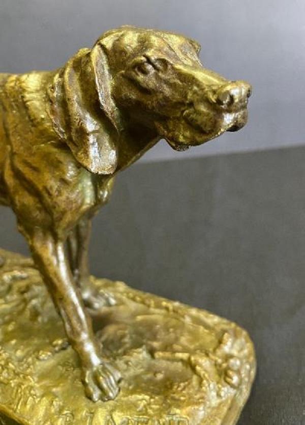 Bronze Dog Statue by P J Mene