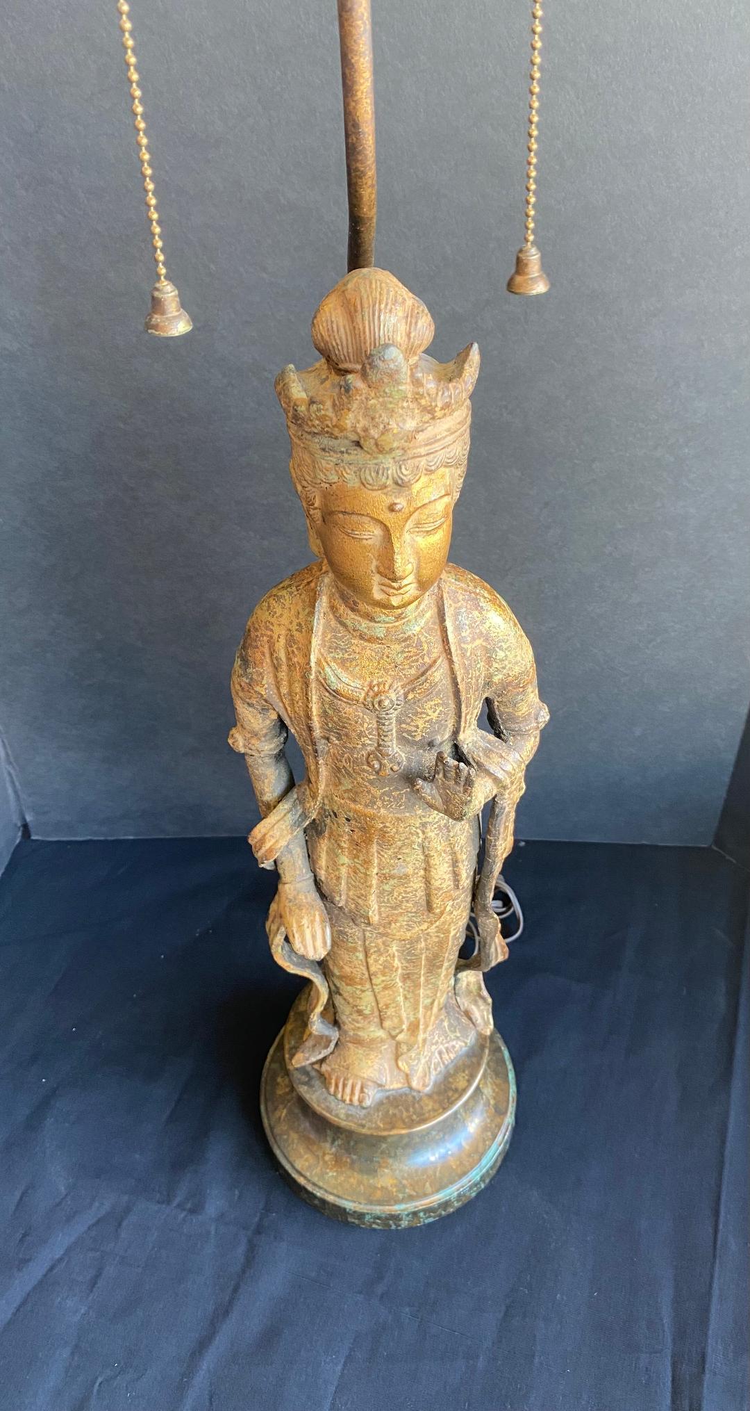 Bronze Lamp Quan Yin