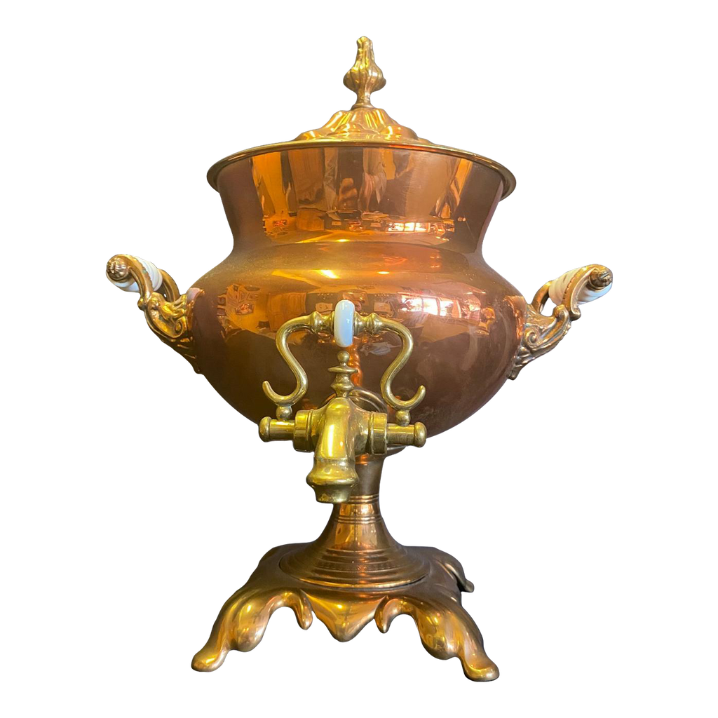 English Copper and Brass Samovar – The Elephant's Foot Antiques Online