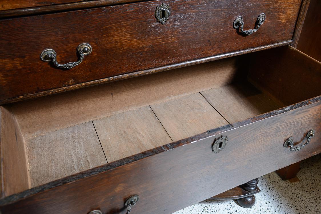 English Oak Chest on Stand