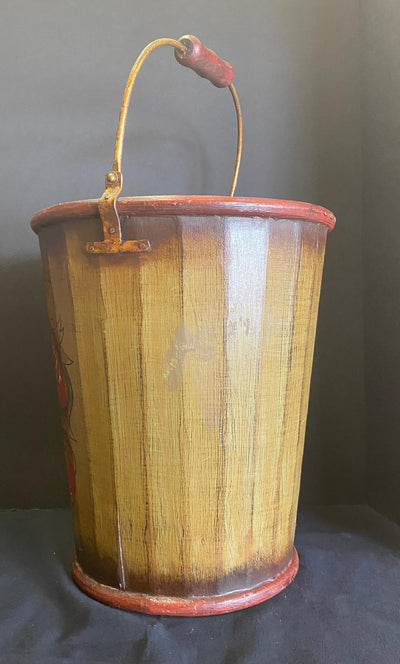 Fire Bucket With Painted Decoration