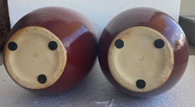 Glazed Vases (pair)