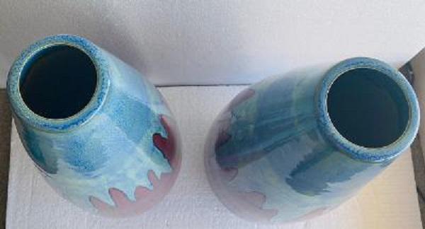Glazed Vases (pair)