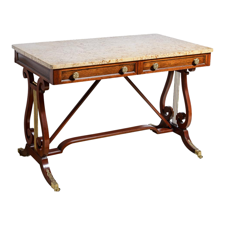 Marble Top Writing / Sofa Table