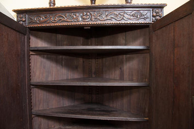 Mid 19th Century English Oak Corner Cabinet