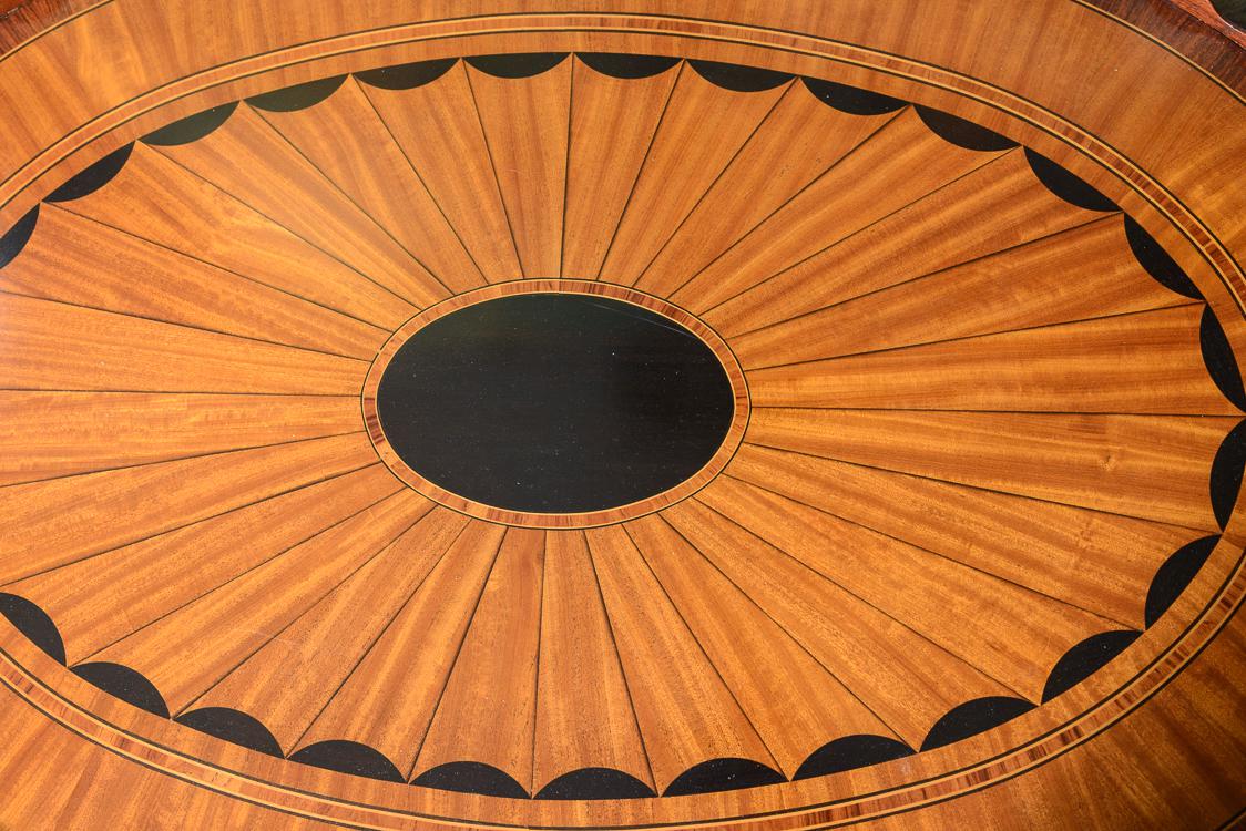 Oval Inlaid Coffee Table