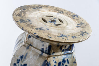 Vintage Chinese Glazed Ceramic Column