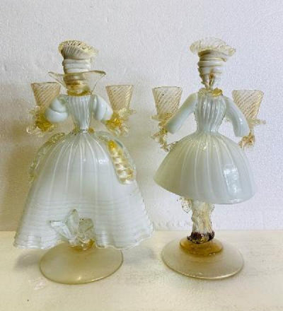 Vintage Murano Glass Figurines-Pair