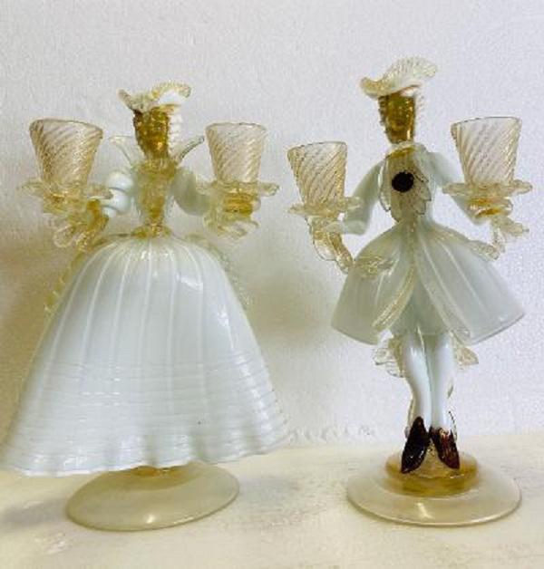 Vintage Murano Glass Figurines-Pair
